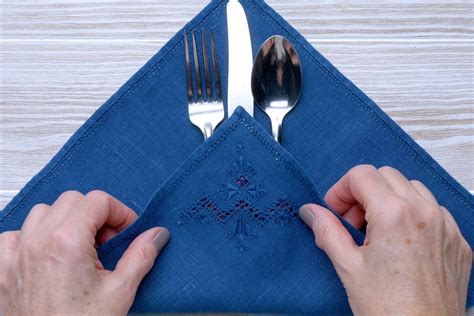 napkin folding with silverware